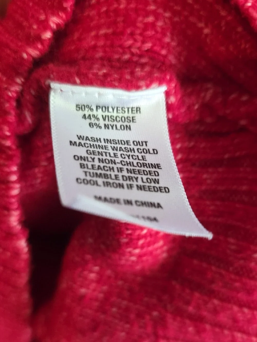 Chaps Red Cable Knit V-Neck Sweater Size XXL